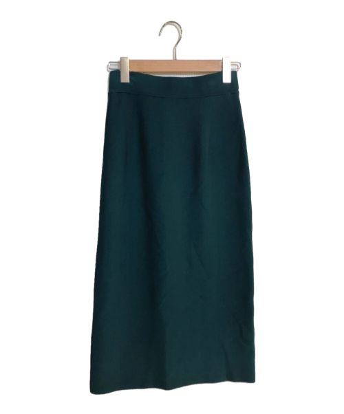 allureville（アルアバイル）allureville (アルアバイル) ミラノリブ2WAYスリットタイトスカート グリーン サイズ:2の古着・服飾アイテム