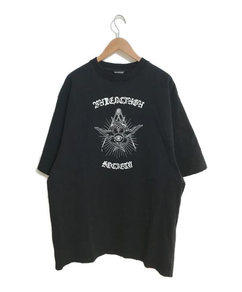 BALENCIAGA（バレンシアガ）BALENCIAGA (バレンシアガ) GOTHIC XL Tシャツ ブラック サイズ:Ｌの古着・服飾アイテム
