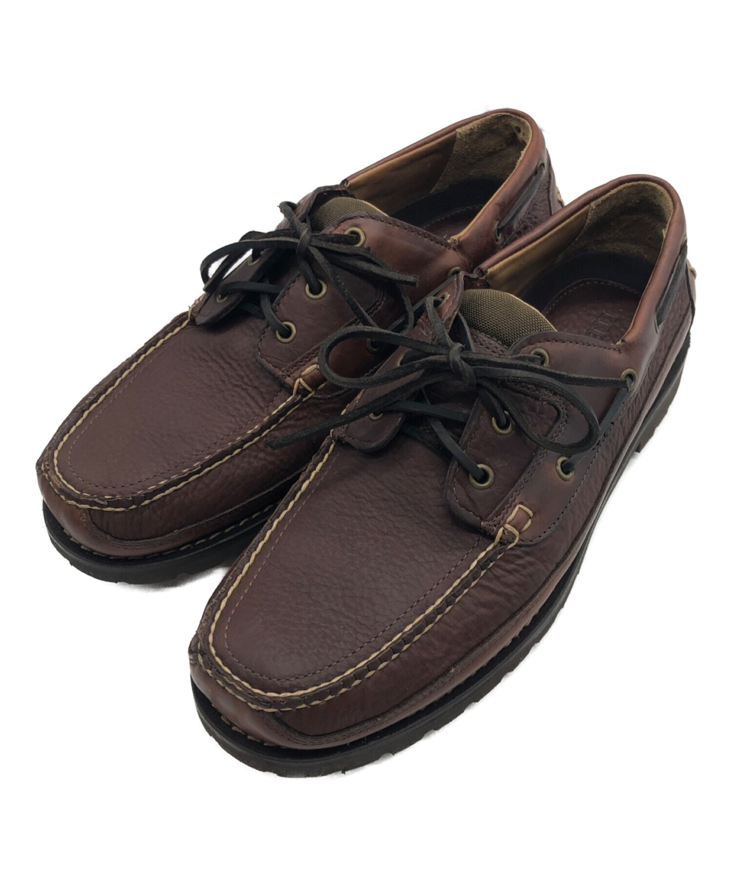 Pebbled Leather Topsider Boat Shoes 