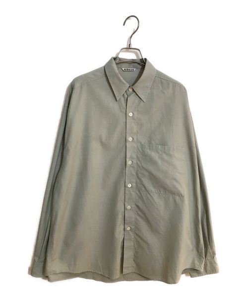AURALEE（オーラリー）AURALEE (オーラリー) WASHED FINX TWILL BIG SHIRTS/ウォッシュド フィンクス ツイルシャツ ビッグシャツ グリーン サイズ:4の古着・服飾アイテム
