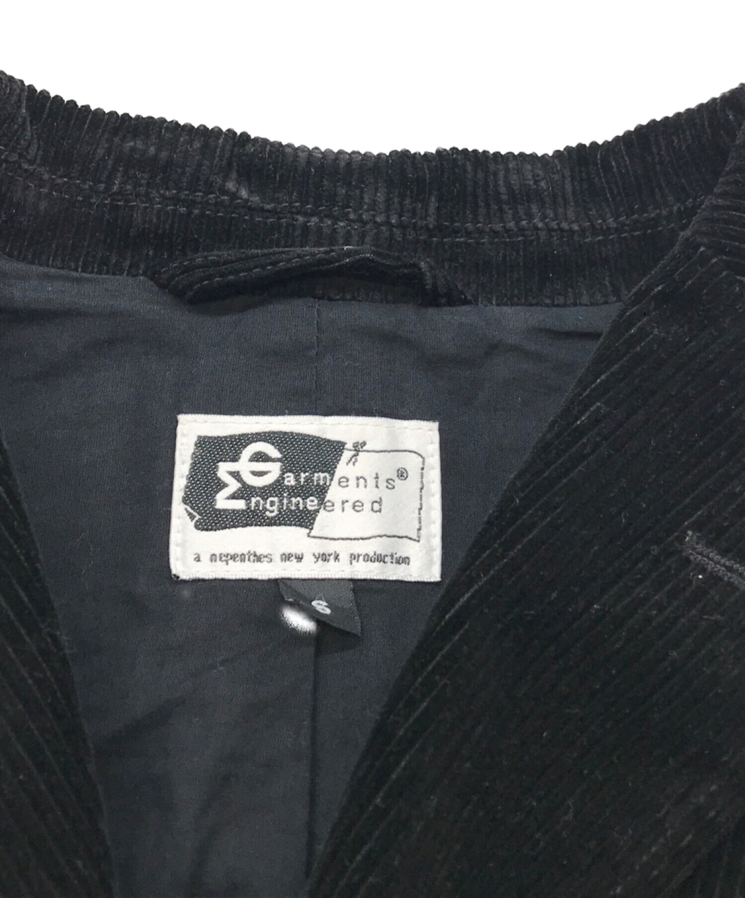Engineered Garments (エンジニアドガーメンツ) コーデュロイ3Ｂジャケット ブラック サイズ:S