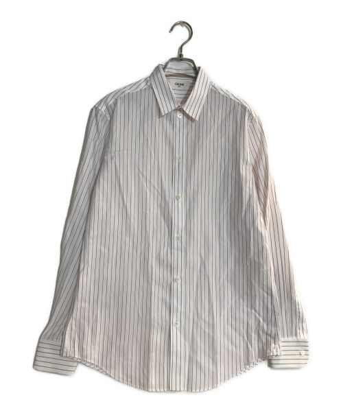 CELINE（セリーヌ）CELINE (セリーヌ) ストライプシャツ ホワイト サイズ:39の古着・服飾アイテム