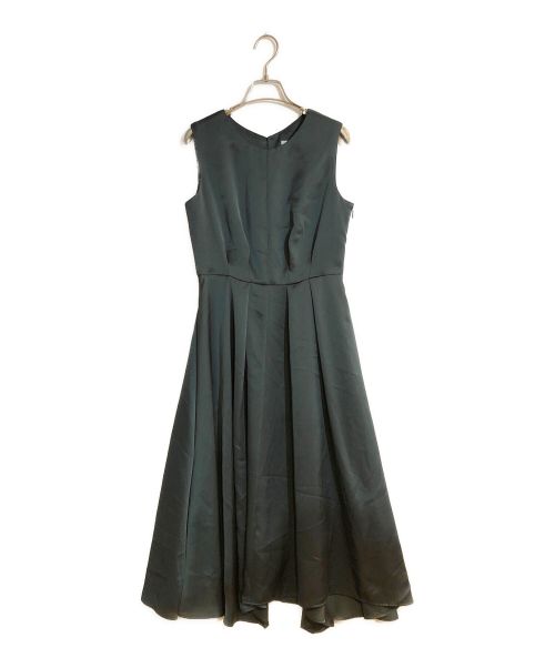 AIMER（エメ）AIMER (エメ) サテンタックアシンメトリースカートドレス グリーン サイズ:SIZE Mの古着・服飾アイテム