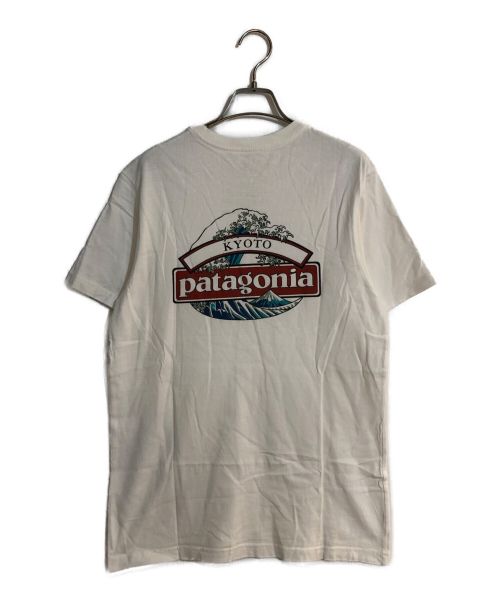 Patagonia（パタゴニア）Patagonia (パタゴニア) プリントカットソー 京都限定 ホワイト サイズ:SIZE Sの古着・服飾アイテム
