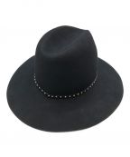 MINEDENIMマインデニム）の古着「Studs Western HAT/スタッズ ウェスタン ハット」｜ブラック