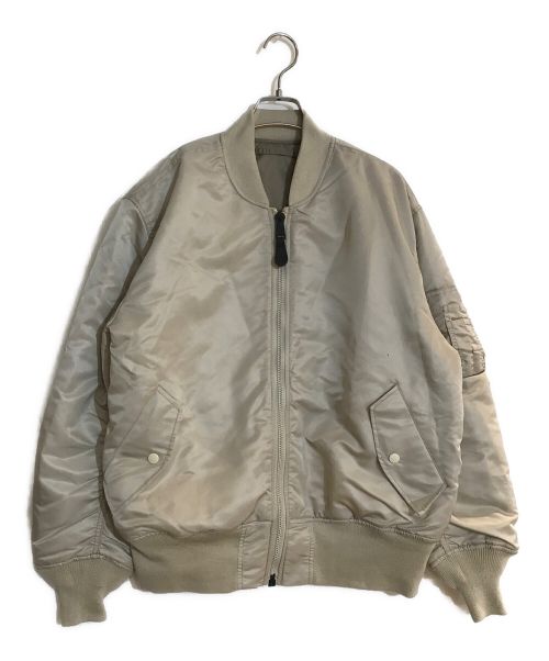SNIDEL×ALPHA（スナイデル×アルファ）SNIDEL×ALPHA (スナイデル×アルファ) MA-1ジャケット ベージュ サイズ:SIZE Mの古着・服飾アイテム