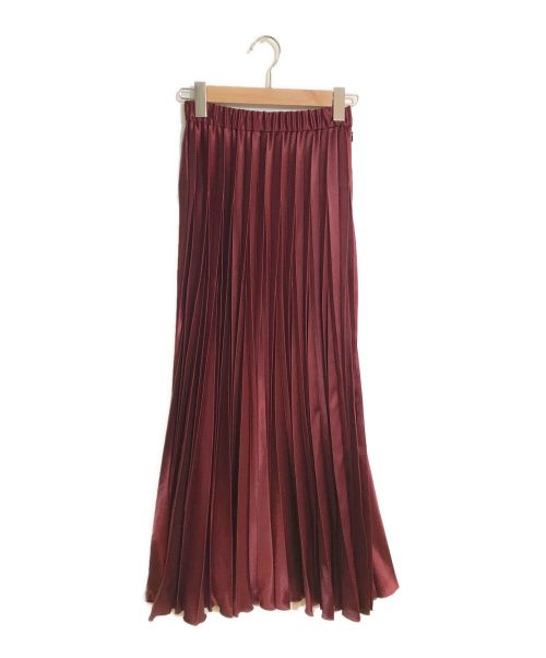 UN3D.（アンスリード）UN3D. (アンスリード) オリガミプリーツスカート レッド サイズ:SIZE 36の古着・服飾アイテム