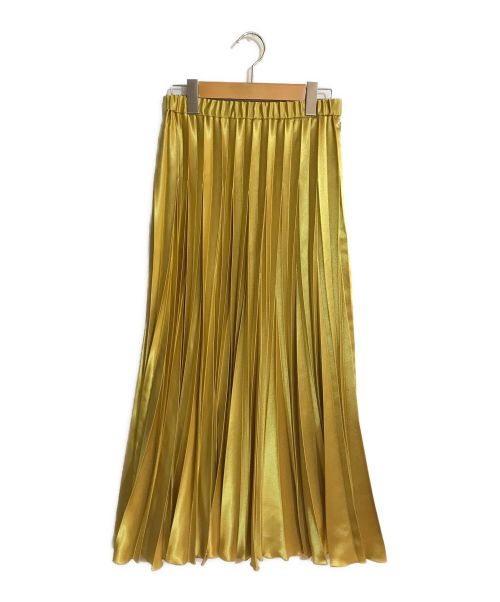 UN3D.（アンスリード）UN3D. (アンスリード) オリガミプリーツスカートグロッシー イエロー サイズ:SIZE 38の古着・服飾アイテム
