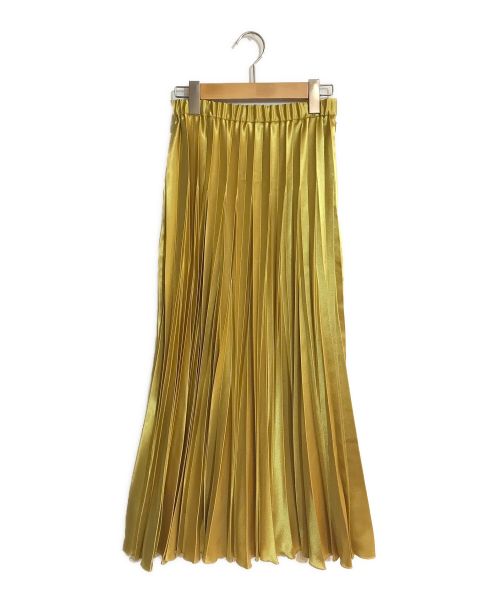 UN3D.（アンスリード）UN3D. (アンスリード) オリガミプリーツスカート イエロー サイズ:SIZE 38の古着・服飾アイテム