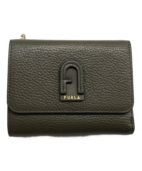 FURLA（フルラ）FURLA (フルラ) DAFNE M ２つ折り財布 グリーンの古着・服飾アイテム
