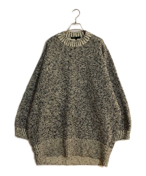 08sircus（ゼロエイトサーカス）08sircus (ゼロエイトサーカス) Wool Cotton melange dolman sweater/ウール コットン メランジ ドルマン セーター ブラック×アイボリー サイズ:SIZE 5の古着・服飾アイテム
