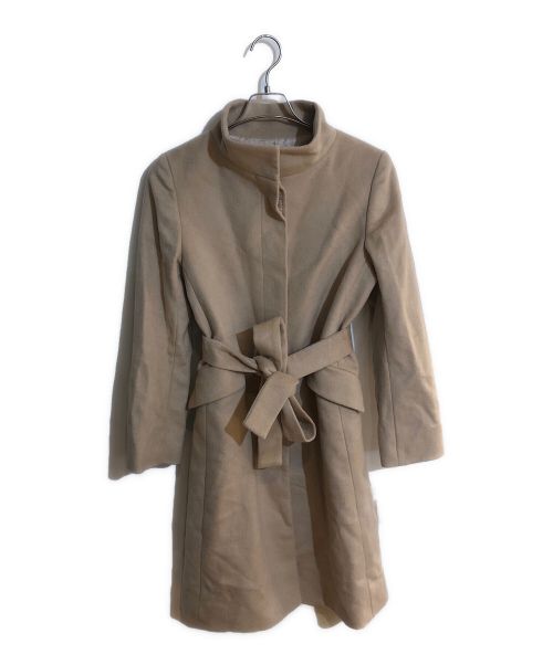 自由区（ジユウク）自由区 (ジユウク) アンゴラミックスビーバーコート ベージュ サイズ:38の古着・服飾アイテム
