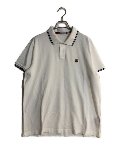 MONCLER（モンクレール）MONCLER (モンクレール) ポロシャツ ホワイト サイズ:XLの古着・服飾アイテム