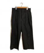 FARAHファーラー）の古着「Three-tuck Wide Pants/スリ―　タック　ワイド　パンツ」｜ブラック