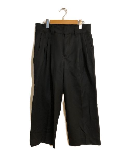 FARAH（ファーラー）FARAH (ファーラー) Three-tuck Wide Pants/スリ―　タック　ワイド　パンツ ブラック サイズ:SIZE 32の古着・服飾アイテム