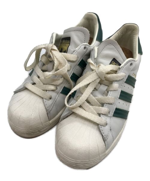 adidas（アディダス）adidas (アディダス) SUPERSTAR OFF WHITE/COLLEGE GREEN/スーパースター ホワイト×グリーン サイズ:22cmの古着・服飾アイテム