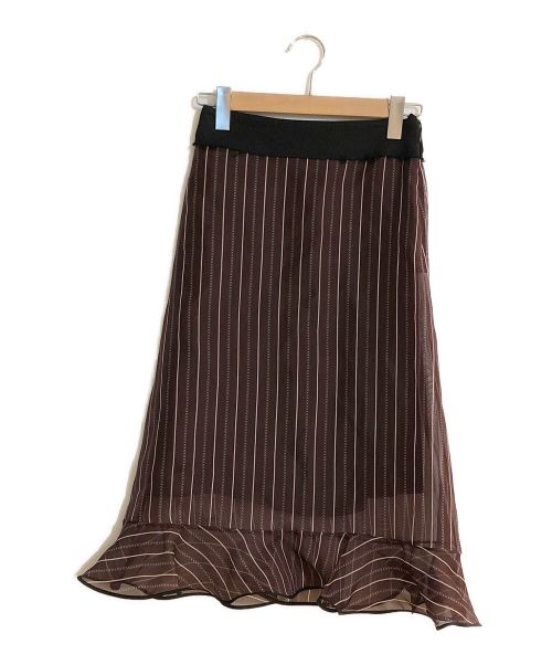 MARNI（マルニ）MARNI (マルニ) ストライプスカート ボルドー サイズ:SIZE 36の古着・服飾アイテム