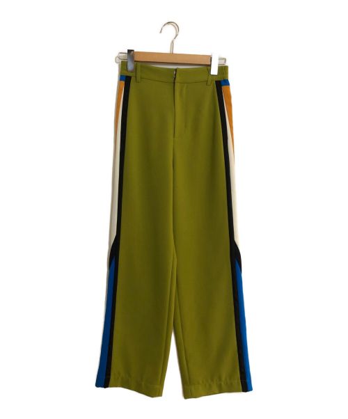 UN3D.（アンスリード）UN3D. (アンスリード) マルチカラーラインパンツ グリーン サイズ:38の古着・服飾アイテム