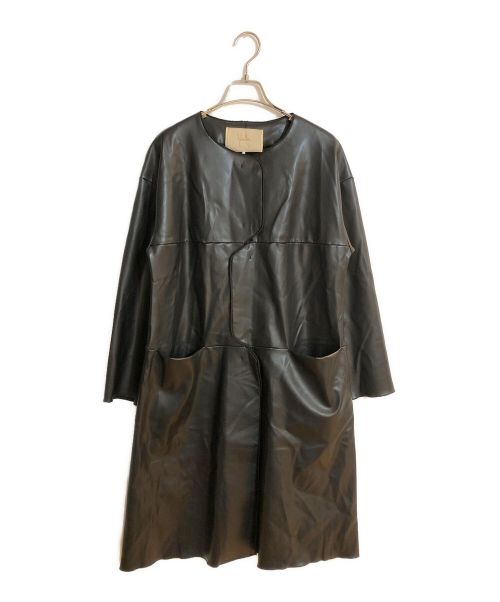 Sybilla（シビラ）Sybilla (シビラ) エコレザーデザインコート ブラック サイズ:SIZE Mの古着・服飾アイテム
