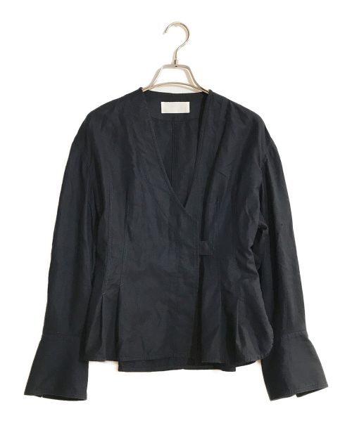 Mame Kurogouchi（マメクロゴウチ）Mame Kurogouchi (マメクロゴウチ) cotton double cloth top ネイビー サイズ:SIZE 2の古着・服飾アイテム