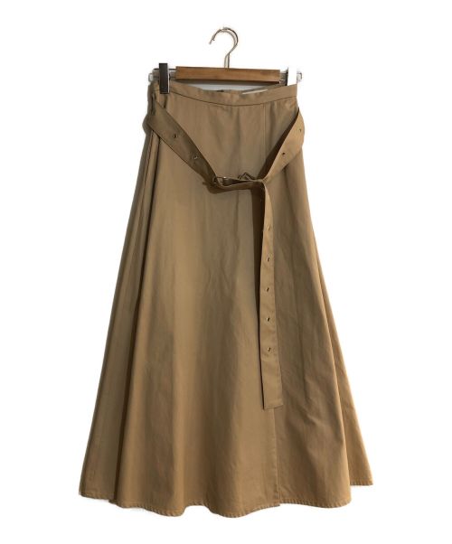 CINOH（チノ）CINOH (チノ) ツイルコットンスリットスカート ベージュ サイズ:38の古着・服飾アイテム