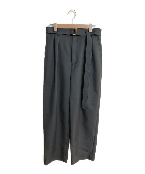 CULLNI（クルニ）CULLNI (クルニ) 2 Tuck Wide Pants With Long Belt/タックワイドパンツウィズロングベルト グレー サイズ:SIZE 2の古着・服飾アイテム