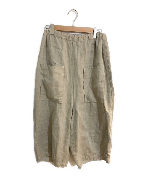 tumugu（ツムグ）tumugu (ツムグ) ソリトリネン 8分丈パンツ ベージュ サイズ:SIZE FREEの古着・服飾アイテム