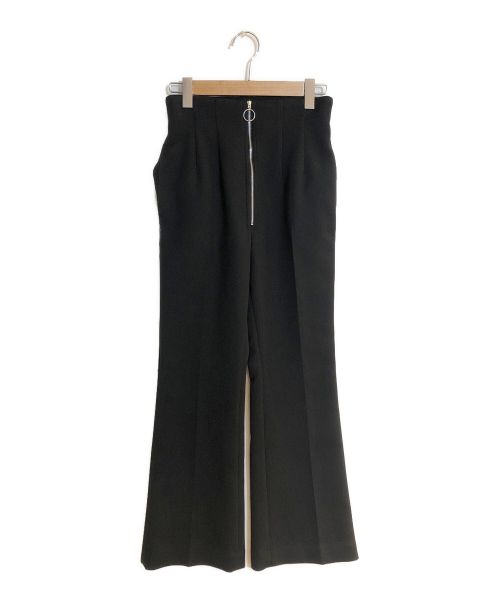 PHEENY（フィーニー）PHEENY (フィーニー) KERSEY HIGH WAIST SEMI FLARED SLACKS ブラック サイズ:SIZE 2の古着・服飾アイテム