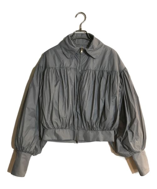 ROCHAS（ロシャス）Rochas (ロシャス) 中綿ギャザーブルゾン グレー サイズ:SIZE 40の古着・服飾アイテム