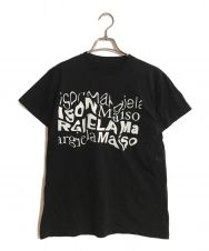 Maison Margiela (メゾン マルジェラ) ディストーテッドロゴ半袖カットソー ブラック サイズ:M