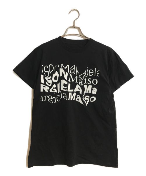 Maison Margiela（メゾンマルジェラ）Maison Margiela (メゾン マルジェラ) ディストーテッドロゴ半袖カットソー ブラック サイズ:Mの古着・服飾アイテム