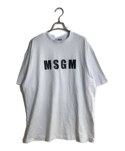 MSGM（エムエスジーエム）MSGM (エムエスジーエム) ロゴTシャツ ホワイト サイズ:Mの古着・服飾アイテム