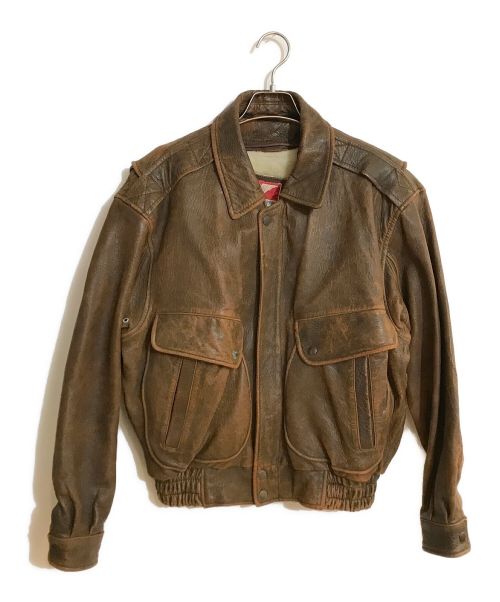 SKELLY（スケリー）SKELLY (スケリー) レザージャケット ブラウン サイズ:SIZE Mの古着・服飾アイテム