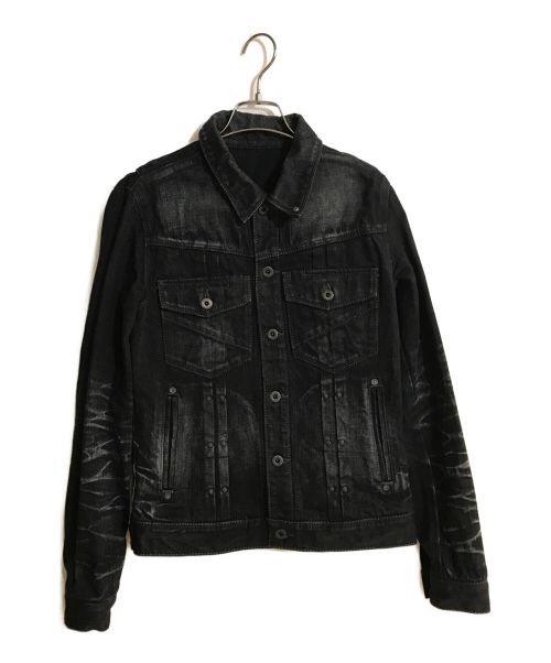 DeeTA（ディーティーエー）Deeta (ディーティーエー) ブラックデニムジャケット ブラック サイズ:SIZE Sの古着・服飾アイテム