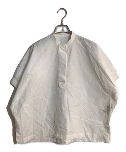 TOMORROW LAND collection（トゥモローランドコレクション）TOMORROW LAND collection (トゥモローランドコレクション) コットントロピカル ギャザースリーブシャツ ホワイト サイズ:SIZE 36の古着・服飾アイテム