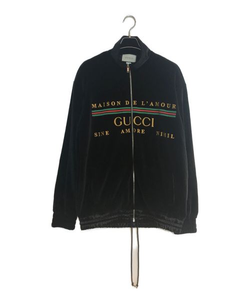 GUCCI（グッチ）GUCCI (グッチ) シェニールジャケット ブラック サイズ:SIZE Lの古着・服飾アイテム