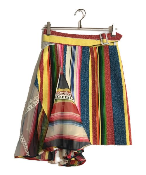 sacai（サカイ）sacai (サカイ) マルチストライプスカート マルチカラー サイズ:1の古着・服飾アイテム