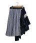 sacai（サカイ）の古着「Stripe Drape Skirt/ストライプドレープスカート」｜ネイビー×ホワイト