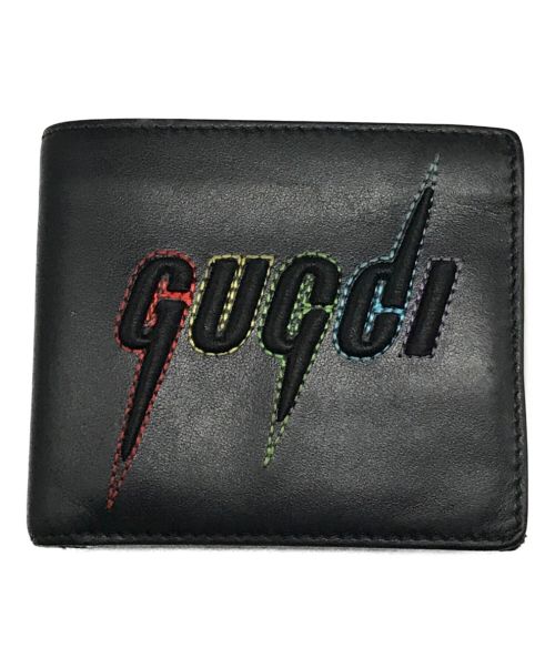 GUCCI（グッチ）GUCCI (グッチ) 2つ折り財布 ブラックの古着・服飾アイテム