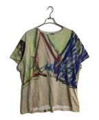Yohji Yamamoto pour hommeヨウジヤマモト プールオム）の古着「総柄Tシャツ」｜グリーン