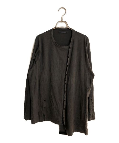 YOHJI YAMAMOTO（ヨウジヤマモト）YOHJI YAMAMOTO (ヨウジヤマモト) Diagonal Switch Long Sleeve Tee/ダイアゴナルスウィッチロングスリーブティー ブラック サイズ:SIZE 3の古着・服飾アイテム