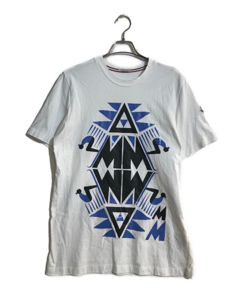 MONCLER（モンクレール）MONCLER (モンクレール) プリントTシャツ ホワイト サイズ:Mの古着・服飾アイテム