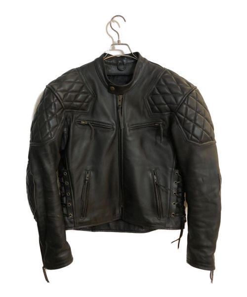 KADOYA（カドヤ）KADOYA (カドヤ) カウレザーシングルライダースジャケット ブラック サイズ:SIZE 3Lの古着・服飾アイテム