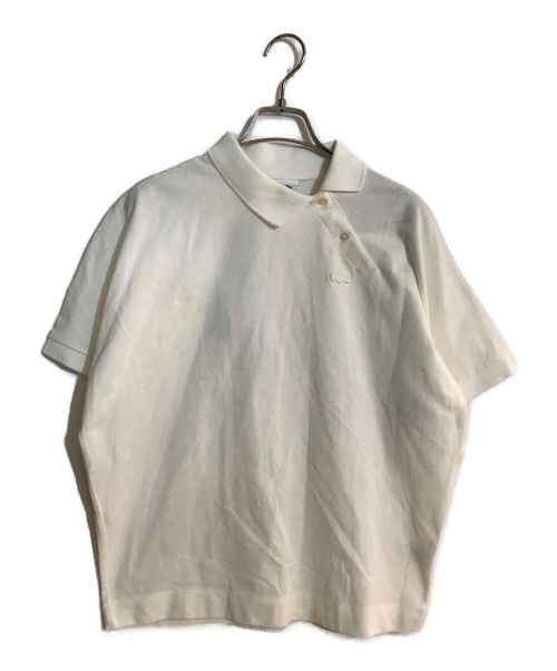 LACOSTE（ラコステ）LACOSTE (ラコステ) イレギュラープラケットポロシャツ ホワイト サイズ:34 未使用品の古着・服飾アイテム