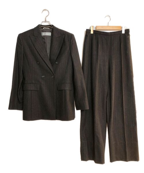 MaxMara（マックスマーラ）MaxMara (マックスマーラ) セットアップダブルスーツ ブラウン サイズ:SIZE 42の古着・服飾アイテム