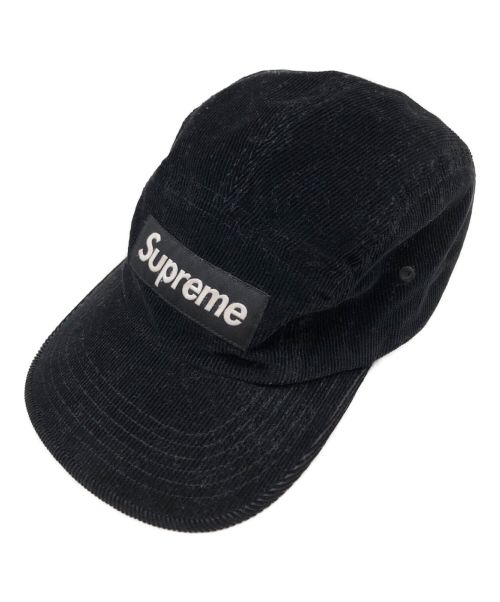 SUPREME（シュプリーム）Supreme (シュプリーム) Fine Wale Corduroy Camp Cap/ファイン ウェール コーデュロイ キャンプ キャップ ブラックの古着・服飾アイテム