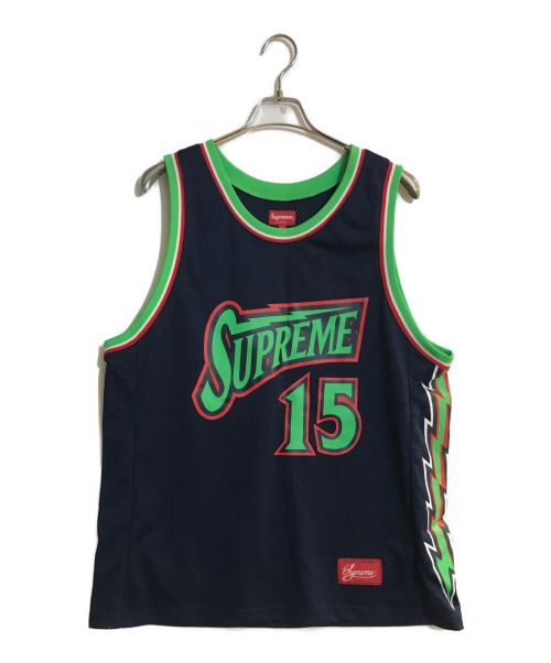 SUPREME（シュプリーム）Supreme (シュプリーム) Bolt Basketball Jersey/ボルト バスケットボール ジャージ ネイビー サイズ:Lの古着・服飾アイテム