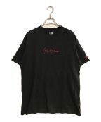 YOHJI YAMAMOTO×New Eraヨウジヤマモト×ニューエラ）の古着「ロゴ刺繍 半袖Tシャツ」｜ブラック