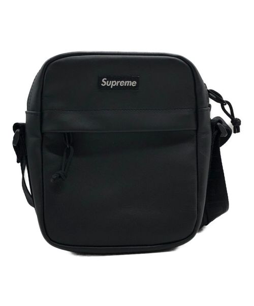 SUPREME（シュプリーム）SUPREME (シュプリーム) Leather Shoulder Bag Black/レザーショルダーバッグ ブラックの古着・服飾アイテム