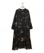Plageプラージュ）の古着「Calm flower ドレス」｜ブラック